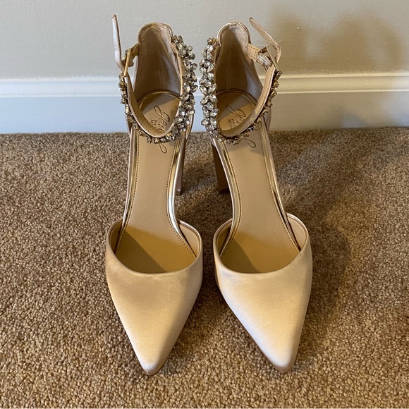 Jewel Badgley Mischka Shoes Jewel Badgley Mischka Jeweled Satin